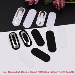 타원형 부직포 눈물 드롭 스냅 클립 스페이서 직사각형 펠트 패드 패치, DIY 수제 머리핀 보석 재료, 100 개