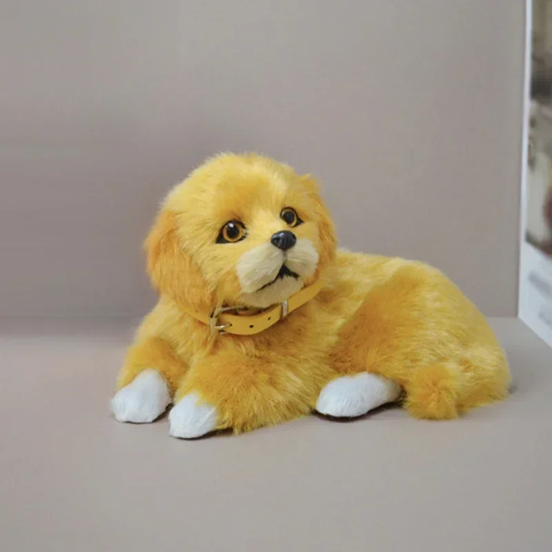 편안한 Bichon Fidget 개 장난감, 귀여운 수면 시뮬레이션 봉제 강아지 인형, 대화형 애완 동물 용품.