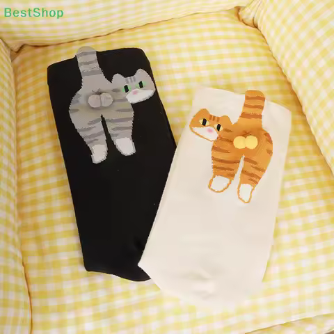 ★★★Cute Cat Socks With Balls,Funny Student Socks Summer Autumn Breathable Cotton Socks