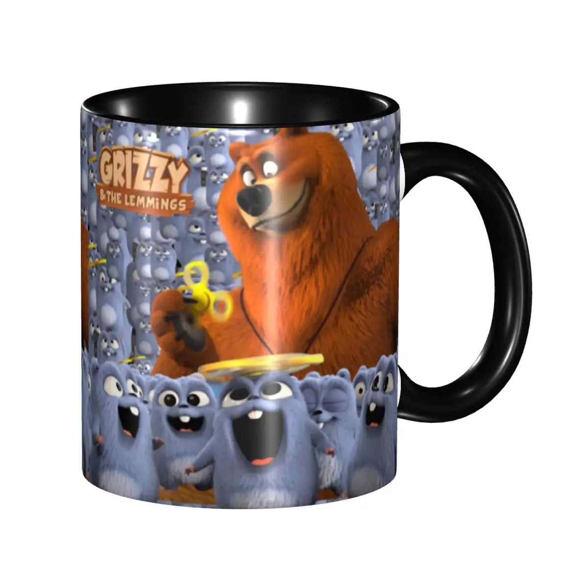

Personalized Happy Lemmings Tabodi And Grizzy Cartoon Mug DIY Ceramic Milk Tea Coffee Cup