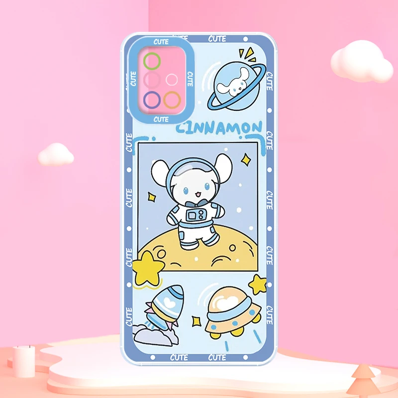 Caixa transparente do telefone dos desenhos animados para Samsung, Sanrio Kuromi, olhos de anjo, A73, A72, A71, A53, A52, A51, A33, A32, A23, A22, A13, A12