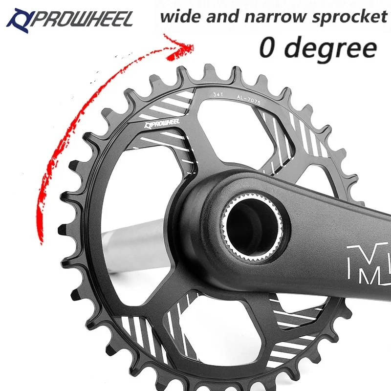 Prowheel mountain bike MTB GXP chainring 0 Degree disc direct mounted bicycle Crankset Offset 0mm 28t32t34t36t38t Aluminum Alloy