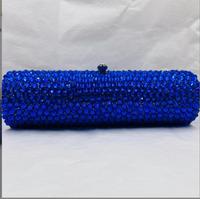XIYUAN Women Blue/Silver Crystal Clutch Purse Stones Evening Bags Bridal Party Rhinestone Clutches Minaudiere Handbag and Purses