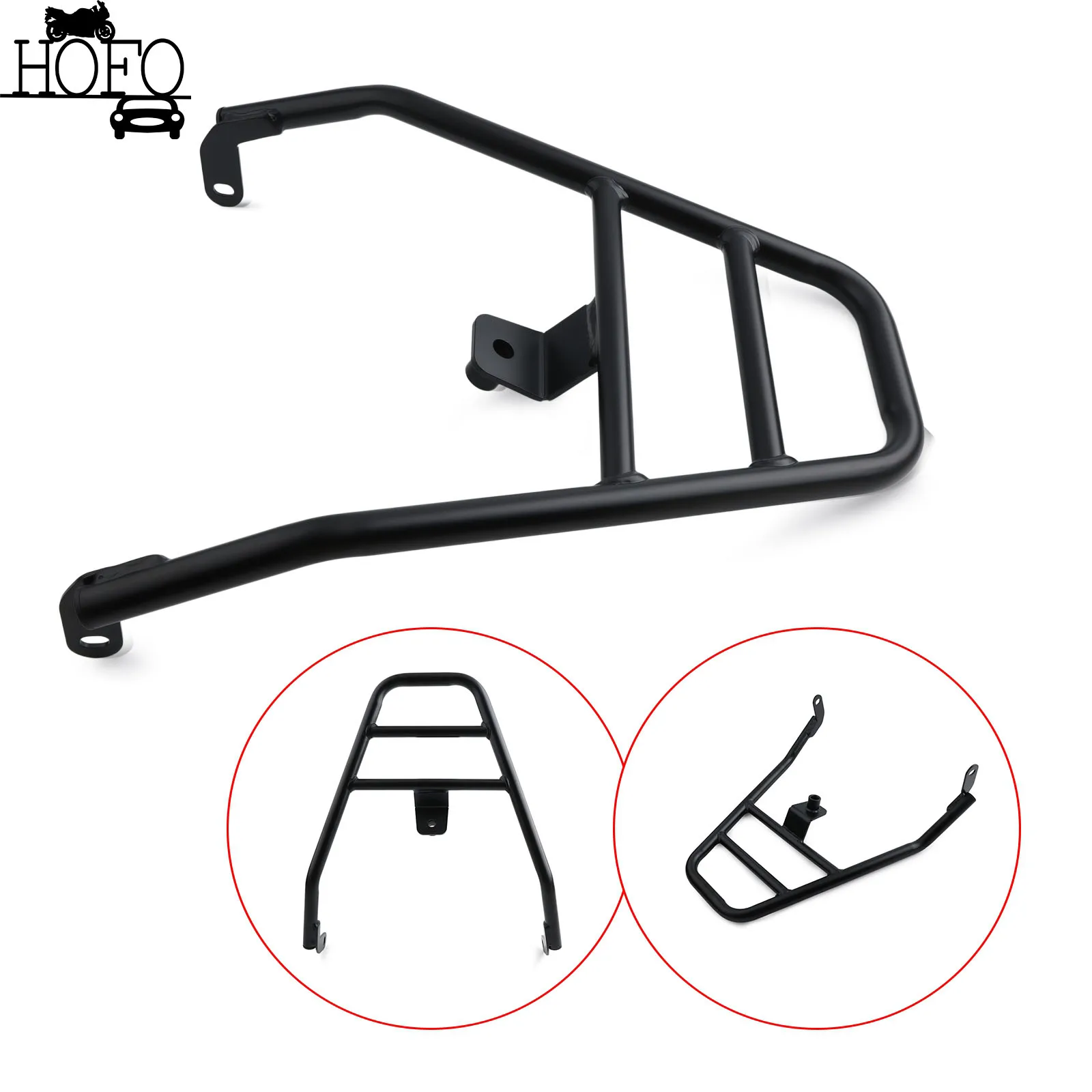 Black Luggage Rack Cargo Rear Carrier For Yamaha Tracer 700 / GT 2016-2020