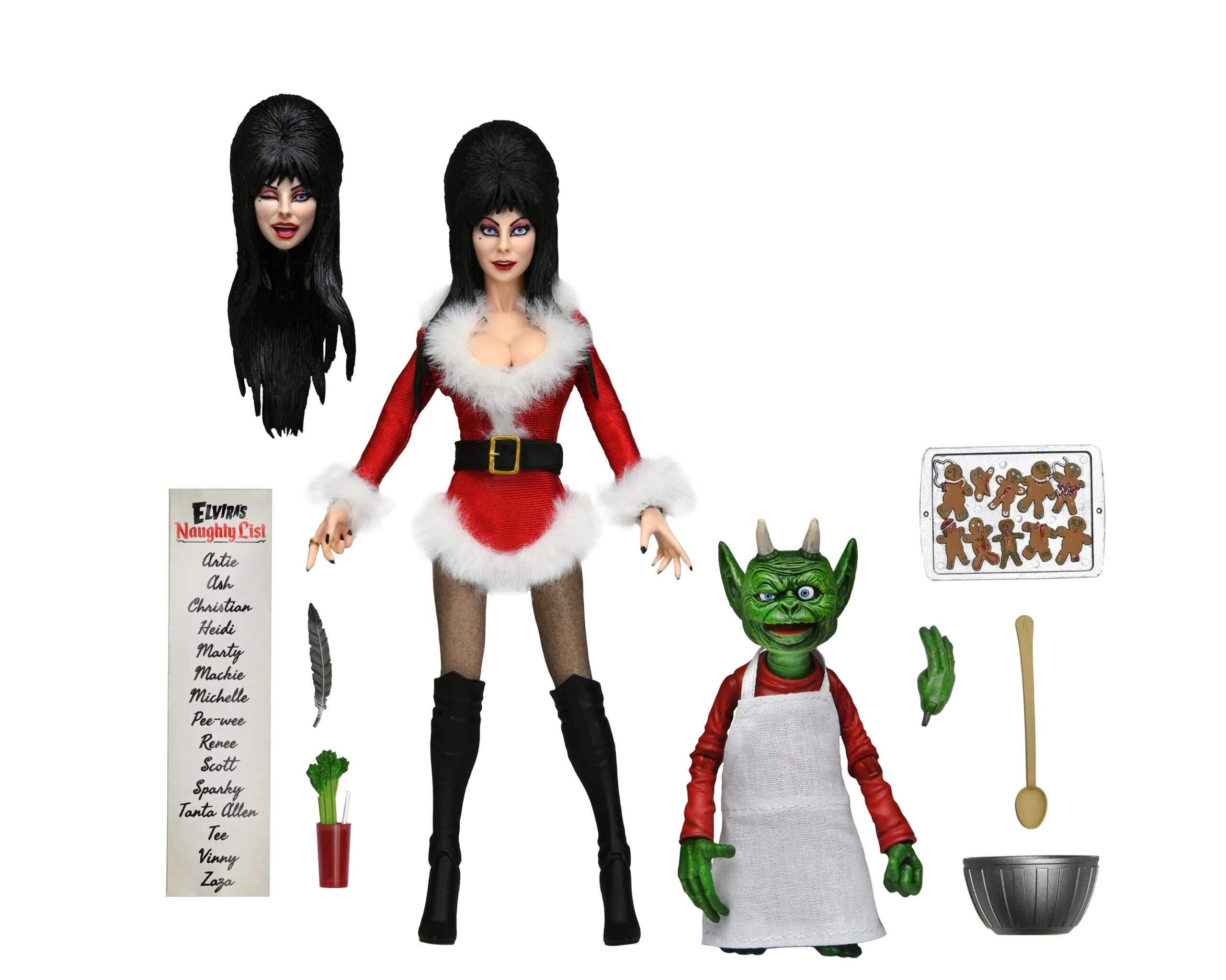 

NECA Toys Elvira – 8” Clothed Action Figures – Elvira’s Very Scary Xmas Collection Doll Decoration Gift Original Model