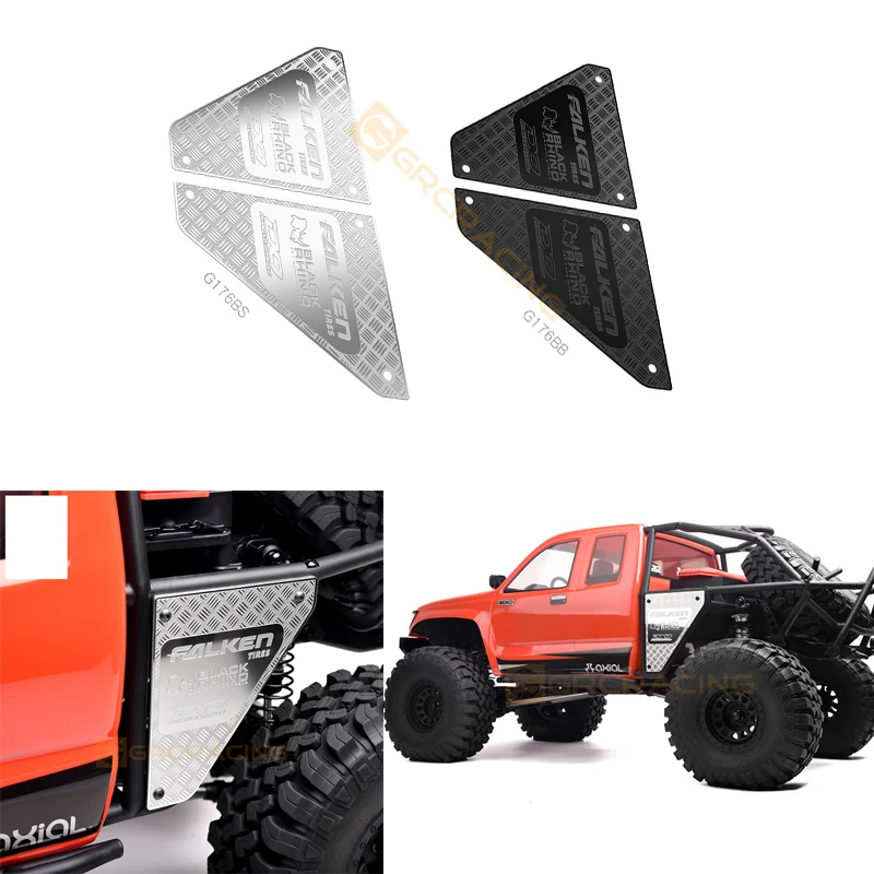 Roll Cage Side Decorative Panel Stainless Steel Three-dimensional for 1/6 RC Crawler Car Traxxas AXIAL SCX6 TRAIL HONCHO Model