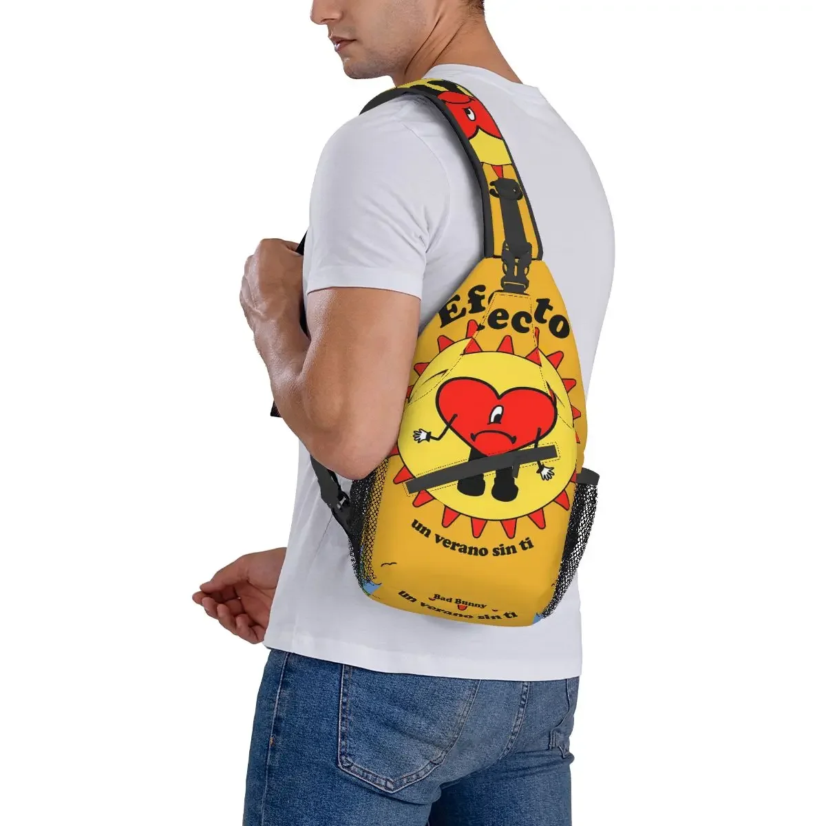 Bad Album Cute Pattern Small Sling Bags Chest Crossbody Shoulder Backpack Outdoor Sports Daypacks Bunny Casual Bags