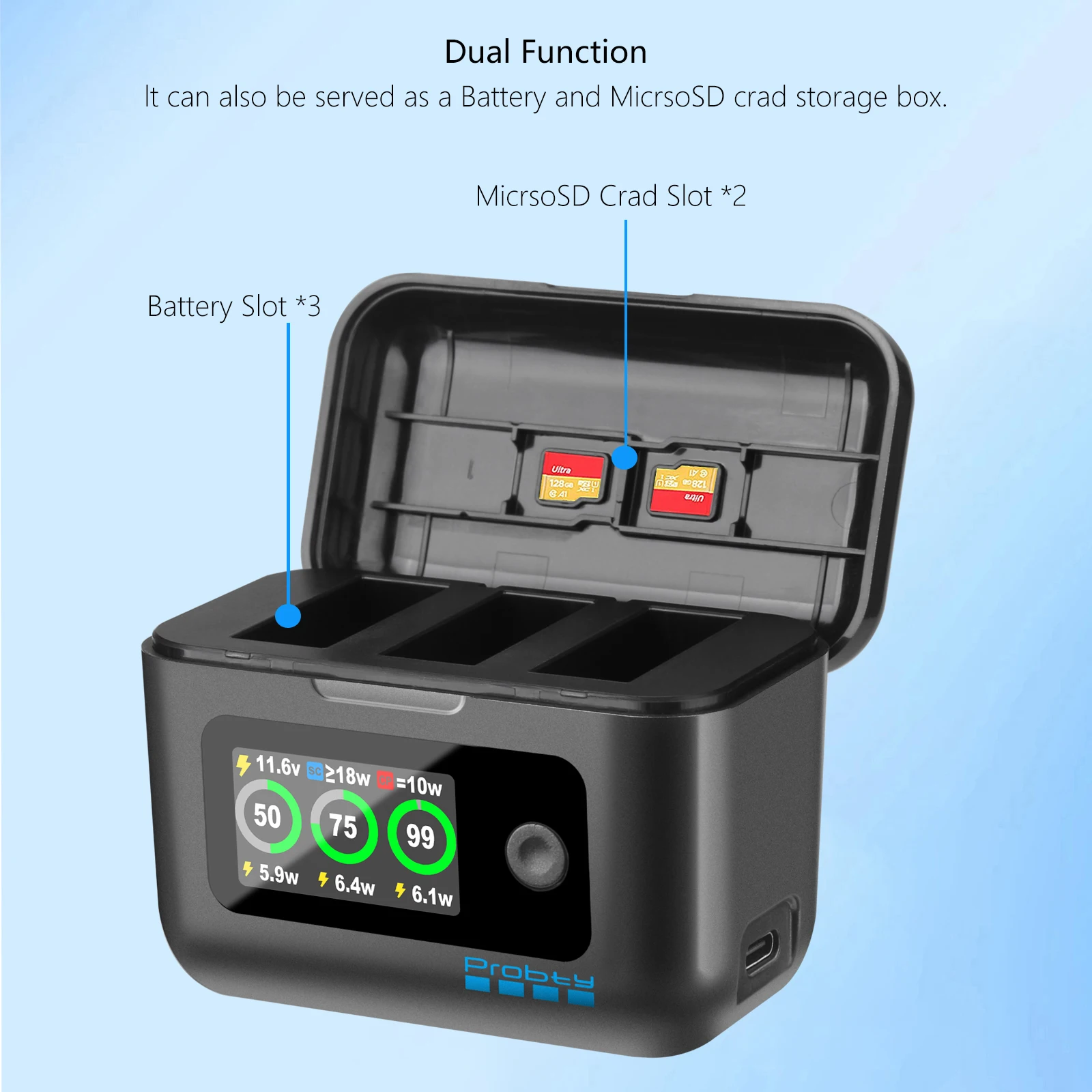 For DJI Osmo Action Extreme Battery Plus 2200 MAh for Osmo 360, Osmo Action 6/5 Pro/4/3 or 3-Channel Charger Box Accessories