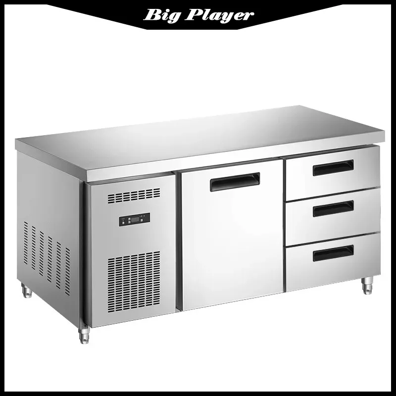 

Drawer Refrigerated Workbench-Keeping Operation Table Bar Counter Commercial Kitchen Freezer