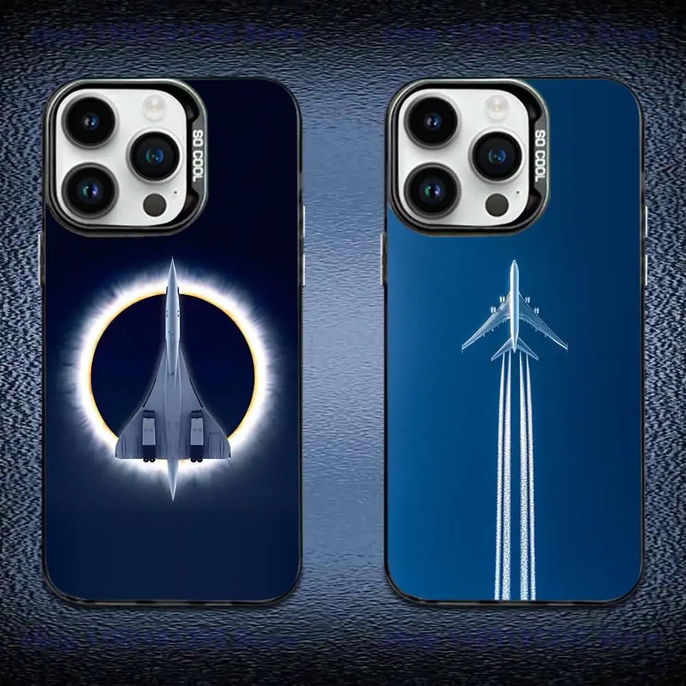 

Concorde Air France Phone Case For iPhone 17,16,15,14,13,12,11,X,Mini,Pro,E,MAX Black Candy Matte Shockproof Cover
