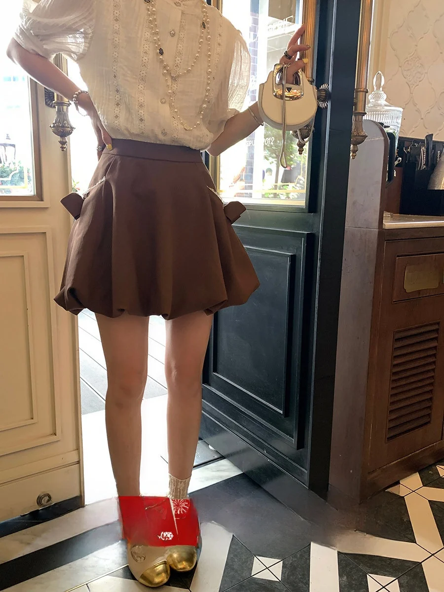 

Новая женская летняя юбка миди с высокой талией, пышная, А-силуэта, однотонная, для повседневной носки, с высокой талией