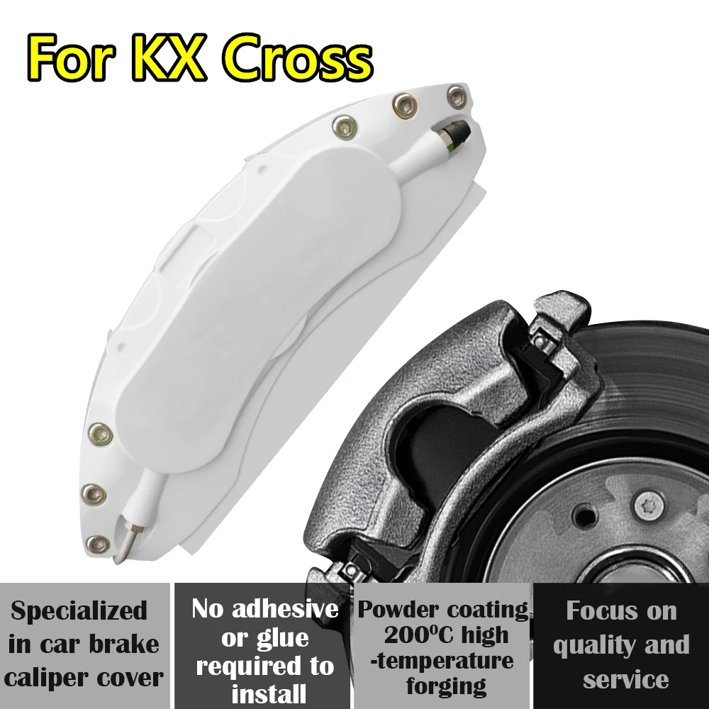 For Kia KX Cross Car Brake Caliper Cover Aluminum Alloy Metal Exterior Kit Fit 1.4L 1.6L MT AT GLS VI V 2017 2018 2019