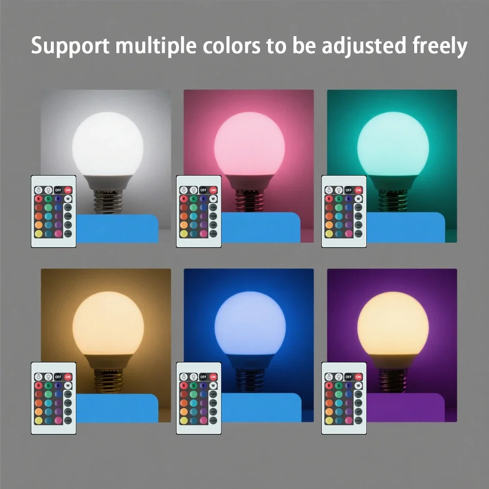 Smart RGBW LED Bulb Spotlight E27  B22  with Infrared Remote Control Suitable for Colorful Home Lighting - view 3