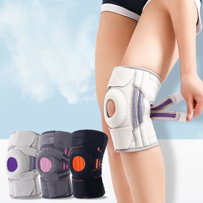 Compression Knee Patellar Pad Tendon Support Sleeve Brace Adjustable Running Working Out Use for Men Women Kneepads