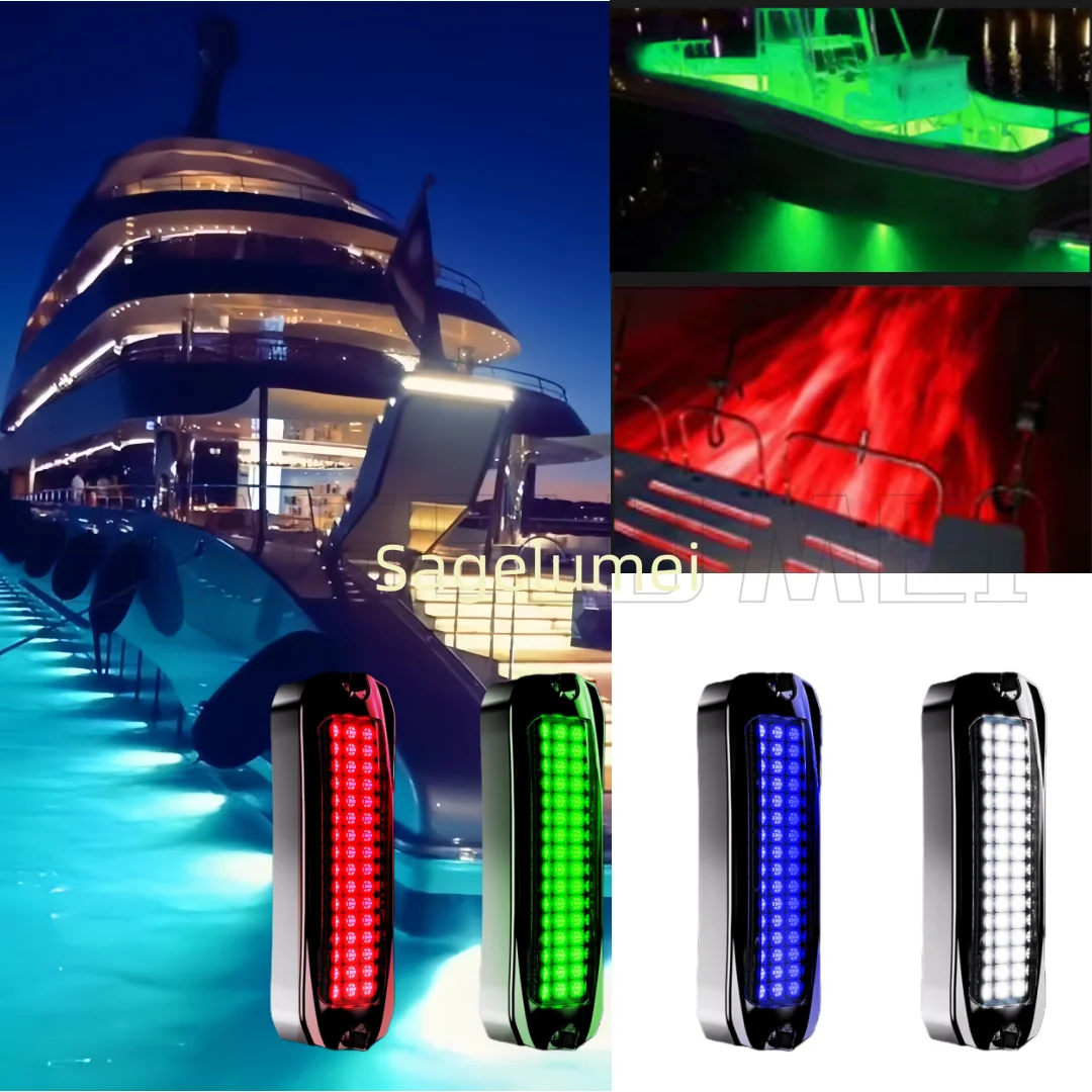 

Подводный транцевой светильник для яхты, 48/30, светодиодный навигационный фонарь для грузовика, лодки, кормового якоря, морской лодки, парусного спорта, сигнальные огни 12 В