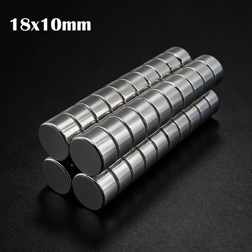 10-50Pcs 18x10mm Super Powerful Round Magnet Neodymium Magnets N35 NdfeB Strong Magnet Permanent Magnetic Imanes Magnetic Sheet