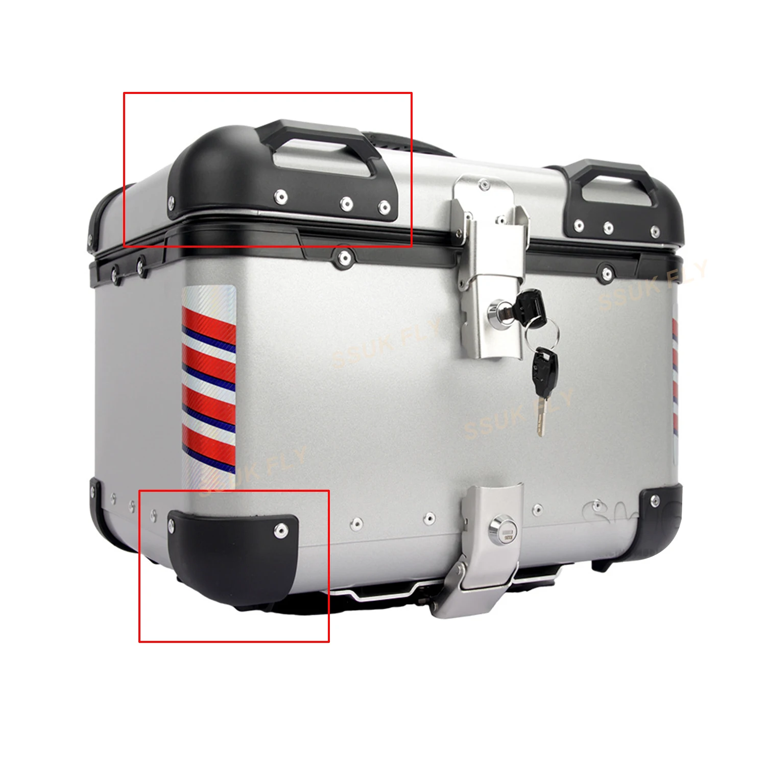 For 40L 45L Motorcycle Top Box Upper lower Round Protection Corner Rear Trunk Tool Case Tail Box Luggage Case Corner Accessories