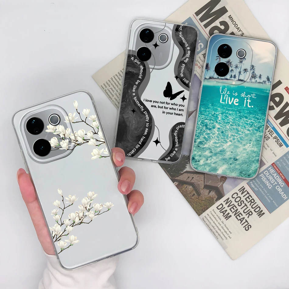 For iQOO Z9S Pro Vivo T3 Pro Phone Case Creative Multiple Patterns Back Cover For Vivo T3Pro Soft TPU Clear Anti Drop Funda Capa