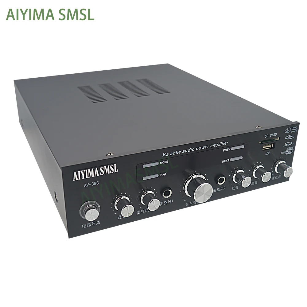 AIYIMAV SMSL التحكم عن بعد 5.1 USB SD بلوتوث مكبر كهربائي 450 واط متعددة الوظائف كاريوكي راديو HIFI سوبر باس مكبر للصوت