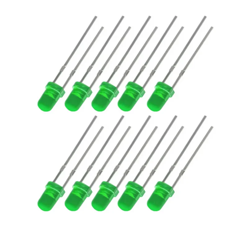 100PCS 3mm LED Diode 3V Multicolor Lamps White/Red/Yellow/Green/Blue Light Emitting Diodes Electronic Component image 4