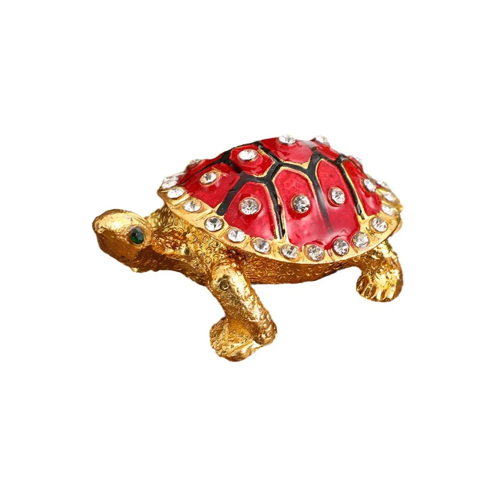 Creative Retro Turtle Jewelry Box Elegant Zinc Alloy Vintage Storage Case Decorative Metal Turtle Ornament for Women