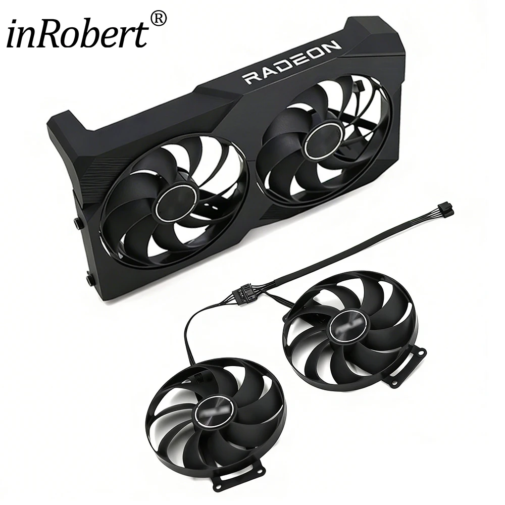 For ASUS DUAL RX 7600 O8G V2 PLA09215B12H CF9010U12D T129215BU 5Pin RX7600 Graphics Card Cooling Fan