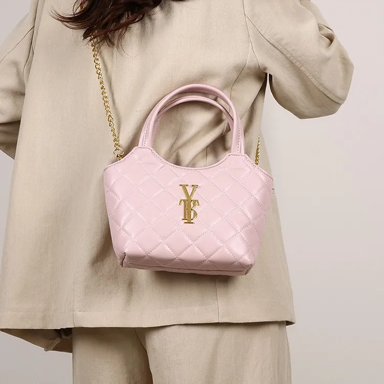 

Premium 2025! Blue Diamond Bucket - Quilted Design, All-match Carry