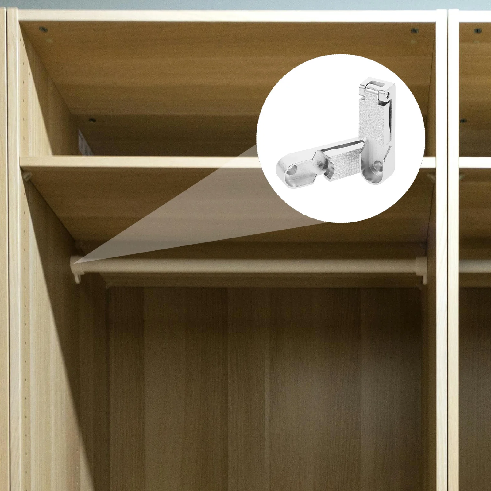 2 قطعة نهاية قضيب الخزانة يدعم سبائك الألومنيوم خزانة القطب حامل سميكة شفة قوس للحمام خزانة قضيب المقبس #4