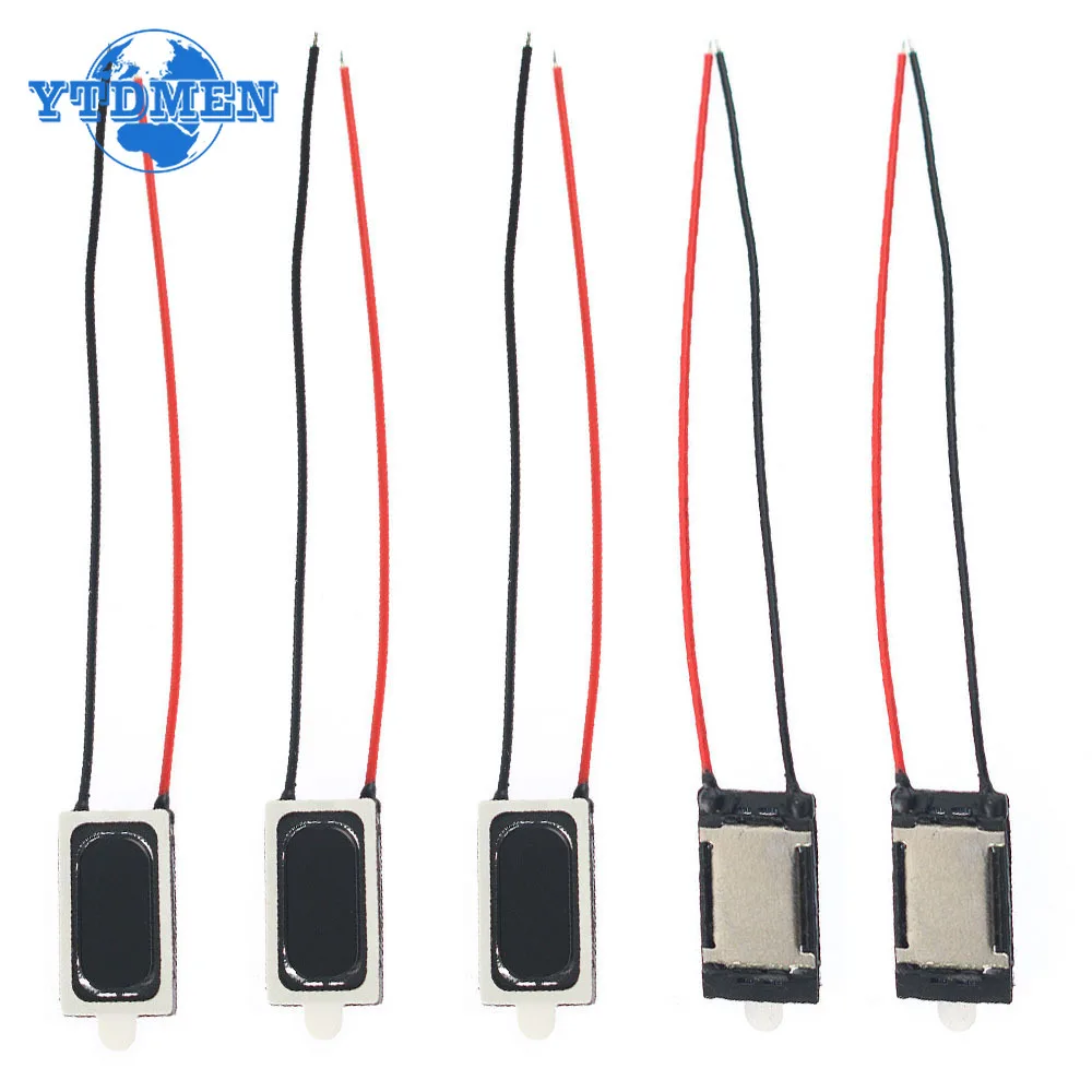 5PCS 16×9×3mm Square Magnetic Speaker 1W 8Ohm with Wire for Smart Watch Notebook Replacement