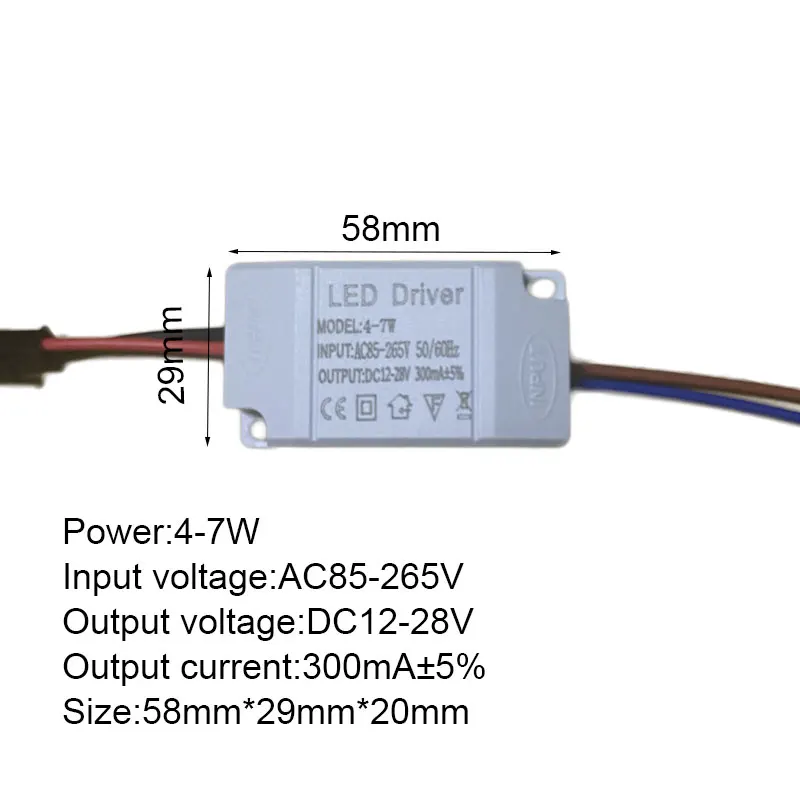 LED Driver 300mA 1-3W 4-7W 8-12W 13-18W 19-24W 24-36W LED Constant Current Driver Power Unit Supply AC85-265V LED Transformer