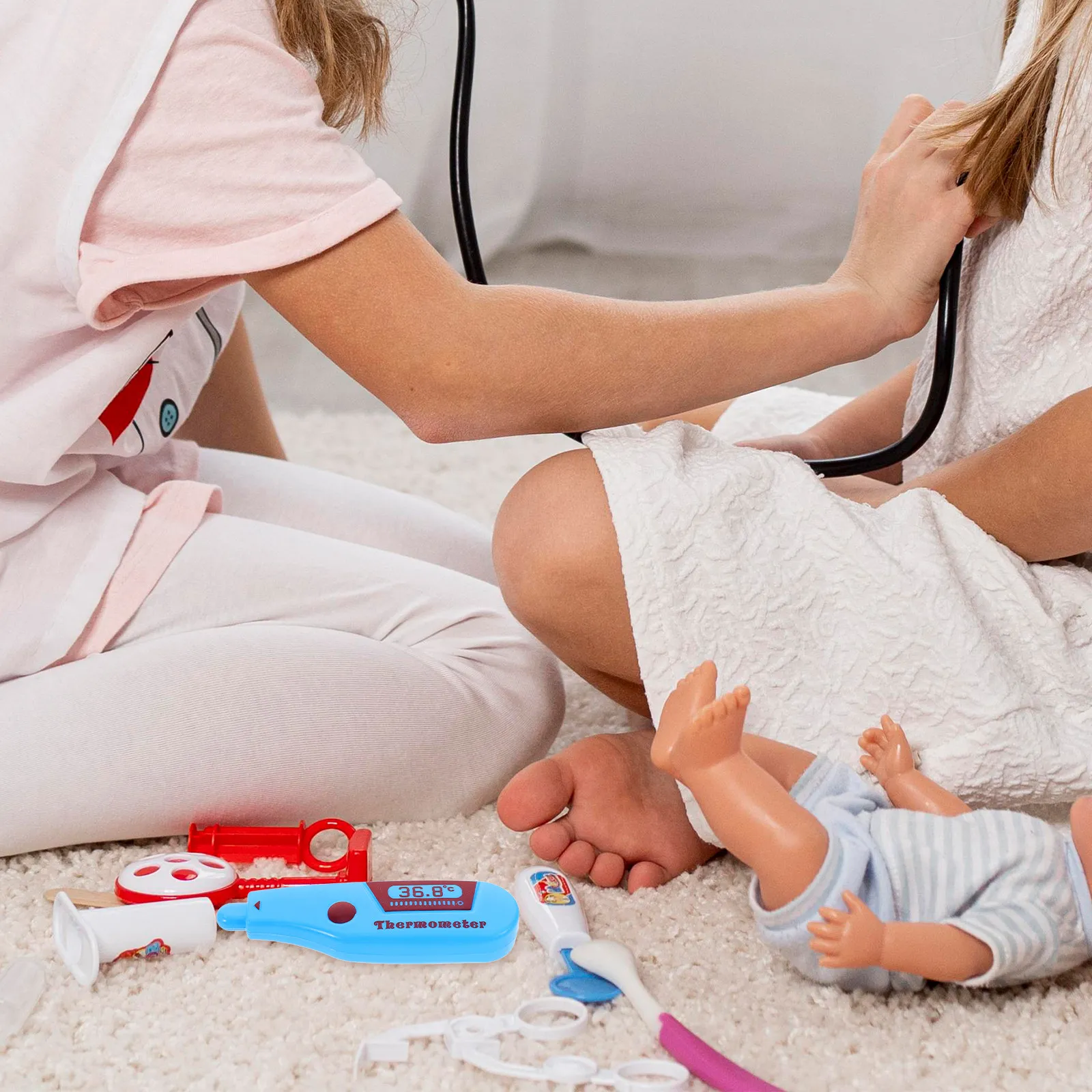 

10Pcs Pretend Play Doctor Thermometer Realistic Simulation Kit Toddler Dress Up Doctor Costume Accessories Kids Roleplaying Set