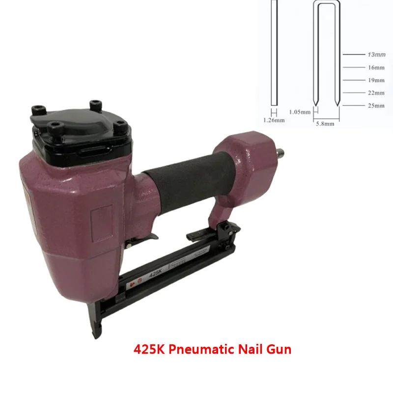 

425K Pneumatic U Nail Gun Staple Gun For Decoration，Woodworking， Carpentry, Craft Machine Tools Wholesale High Quality