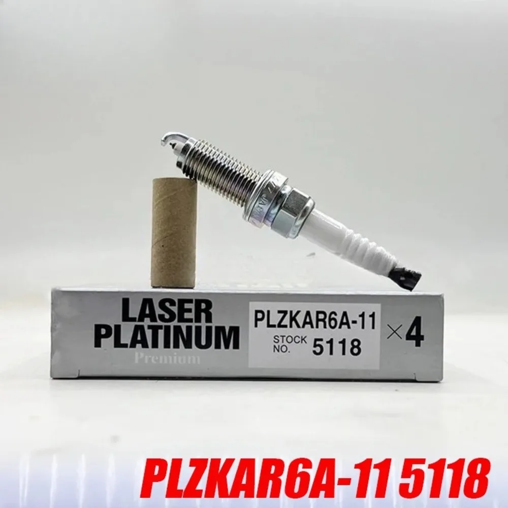 4 bujías de iridio 5118 PLZKAR6A-11 para Nissan X-Trail, March, Tiida, Qashqai, NV200, Tiida X-trail 1.6L 1.8L, Renault Megane