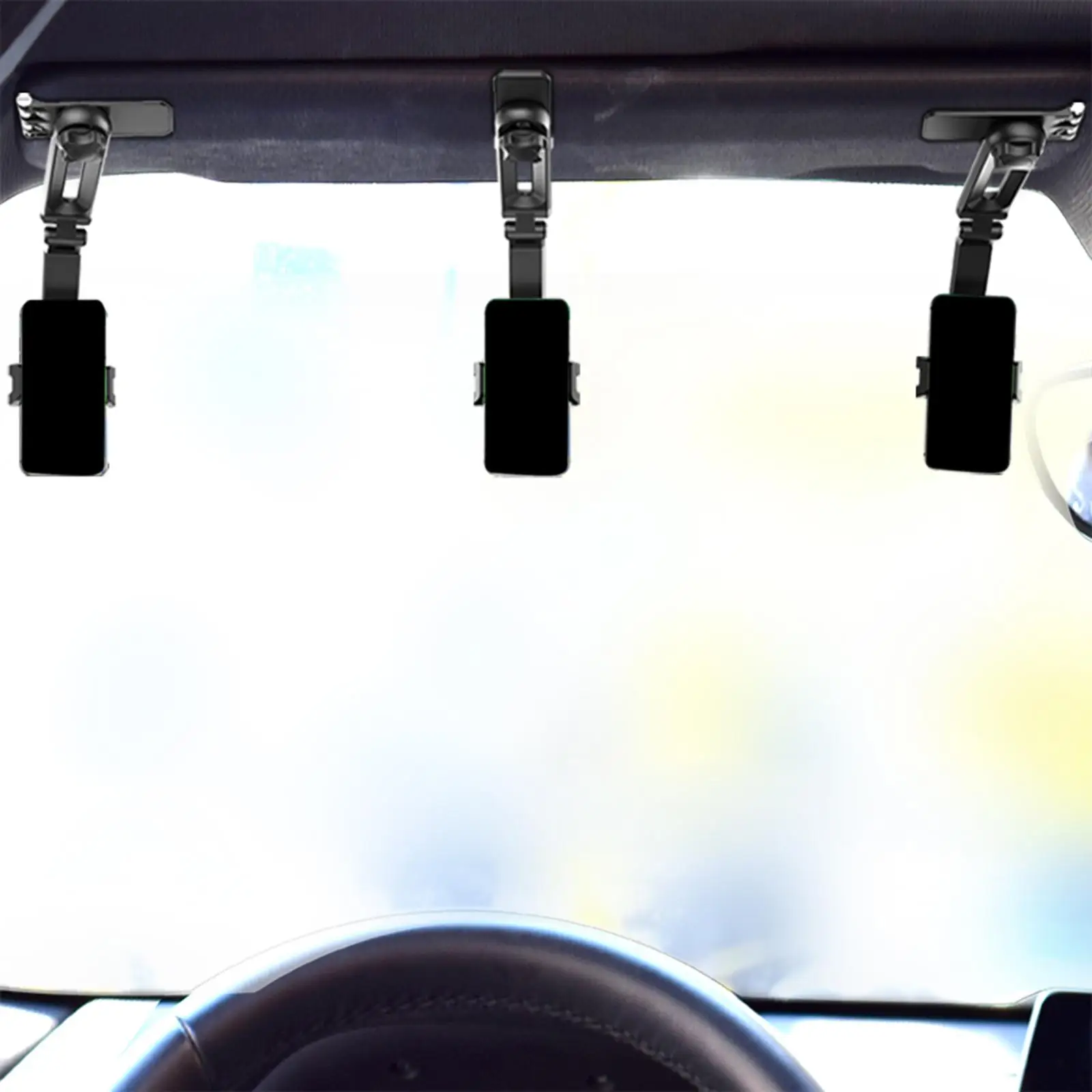 Ph Holder Driving Recorder Hands Calls Cradle GPS Navigation Bracket 360 Rotation Hanging Clip Bracket Home Table