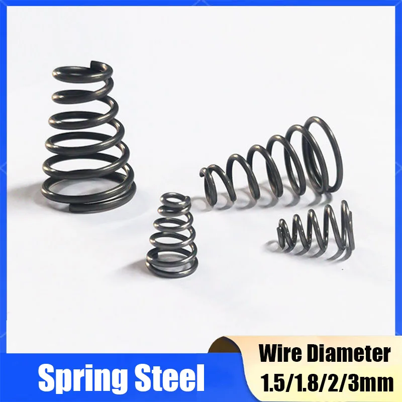 2/3/5Pcs Wire Diameter 1.5mm 1.8mm 2mm 3mm Spring Steel Tower Springs Conical Cone Compression Spring Pressure Springs