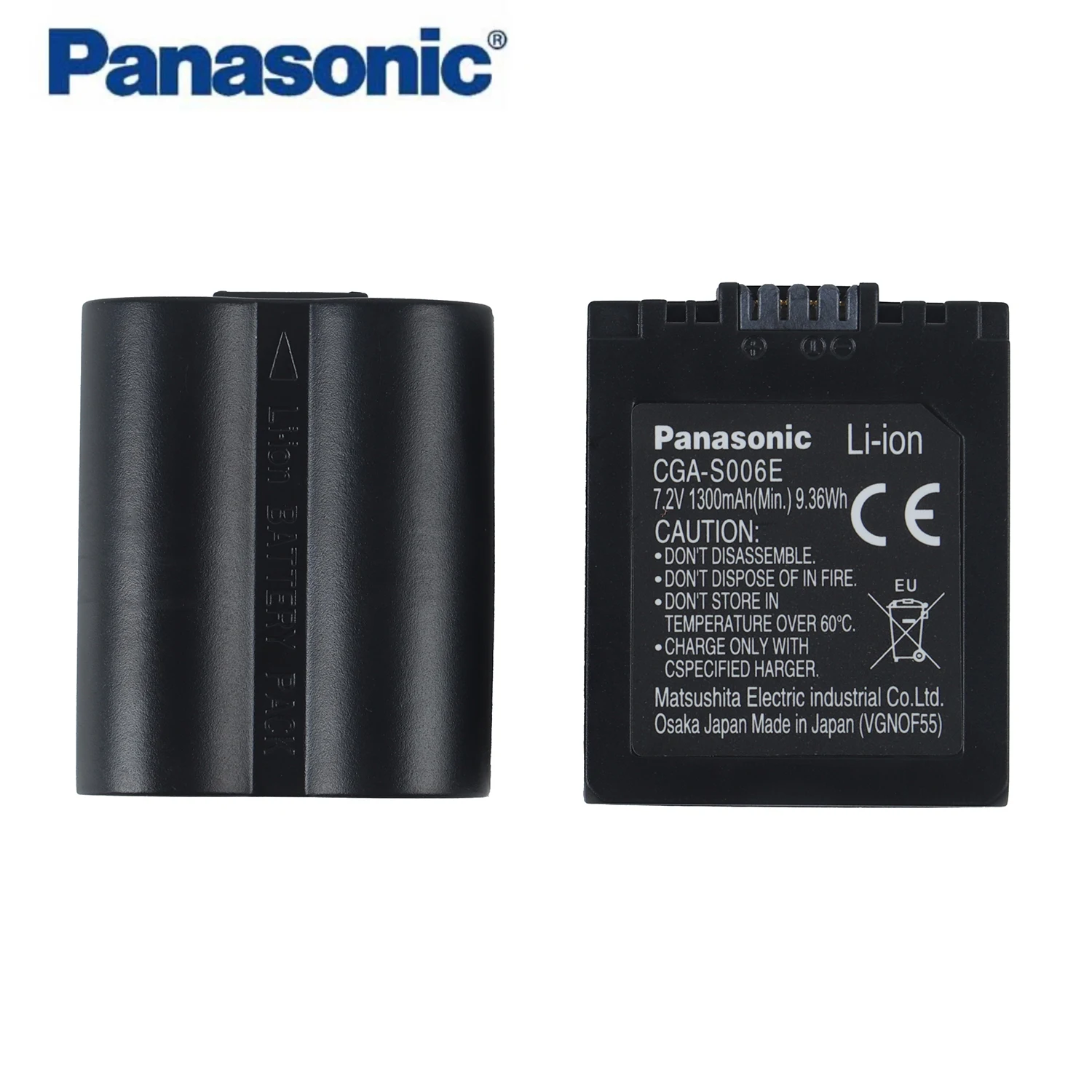 Panasonic Original Battery CGA-S006 S006 for Lumix DMC FZ7 FZ8 FZ18 FZ28 FZ30 FZ35 FZ38 FZ50 CGA-S006 DMW-BMA7 S006A BMA7 S006E