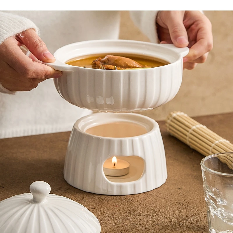Nordic Heated Insulated Plate Hotel Restaurant Featured Cooking Dishes Main Course Ceramic Home Kitchen Utensils