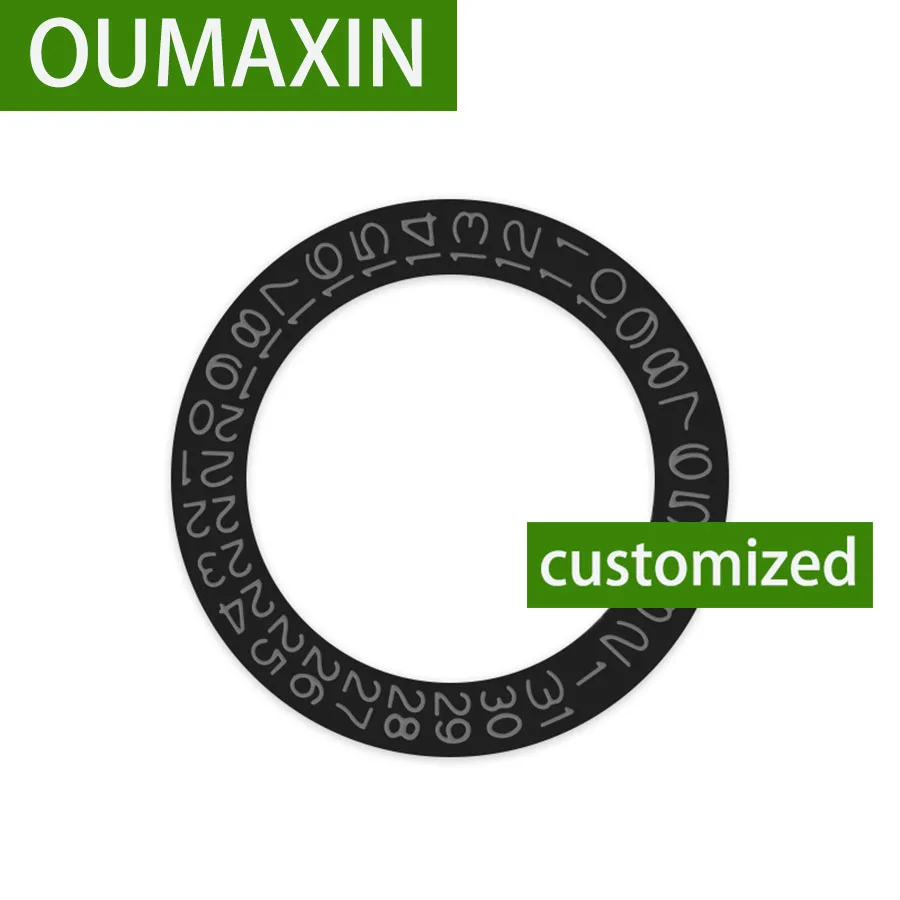 시계 액세서리의 블랙 배경 수정, NH35/NH36 무브먼트 캘린더 다이얼, 주간 다이얼, 신제품