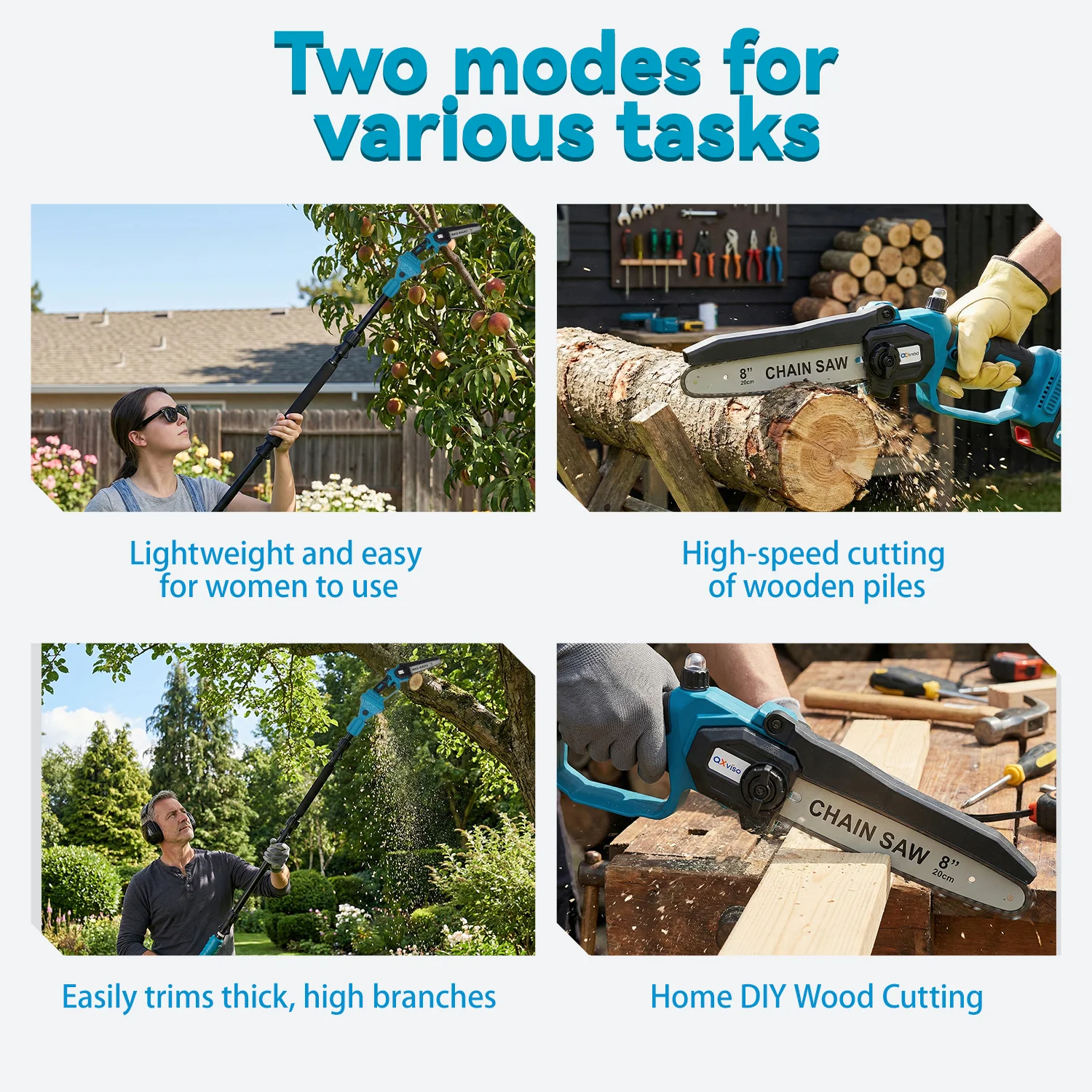 2-in-1 Electric Pole Saws, 6