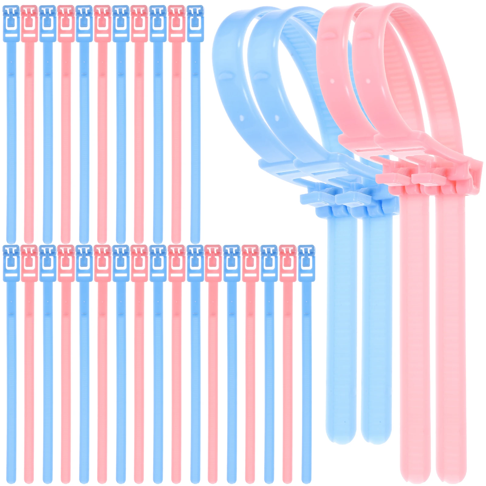 

100Pcs Cord Ties Reusable Plastic Zip Ties for Cable Management Wire Organizer Home Office Electronics Storage