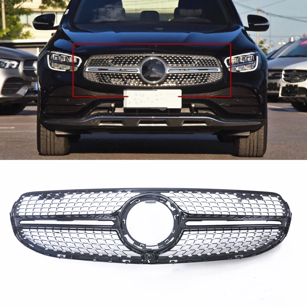 

Car Front Grille Grill Upper Mesh Auto Accessories For Mercedes-Benz GLC W253 X253 2020-2022 GLC250 GLC300 GLC350