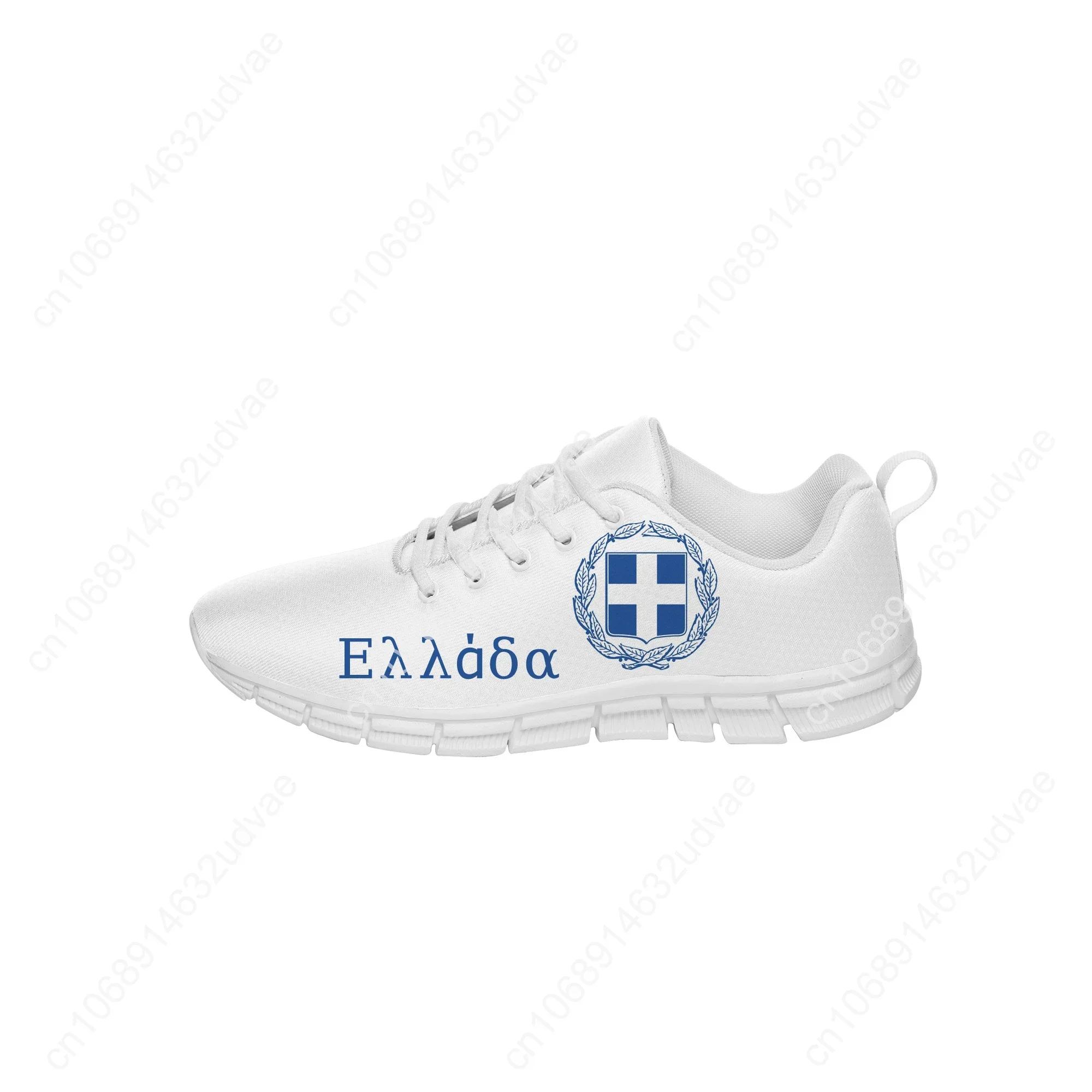 Greece Flag Sneakers Mens Womens Teenager Casual Sport Shoes Canvas Running Shoes 3D Printed Breathable Lightweight Shoe