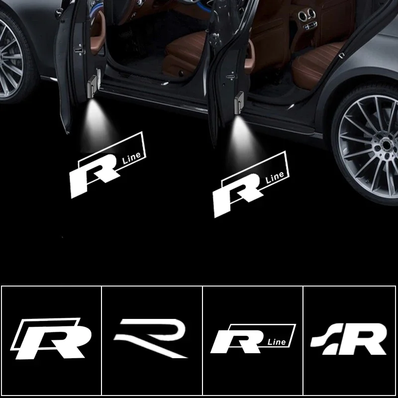

2026 Hot For VW VOLKSWAGEN Car Door Welcome Lights LED Courtesy Projector for VOLKSWAGEN VW R LINE Rline Golf Tiguan CC Jetta Pa