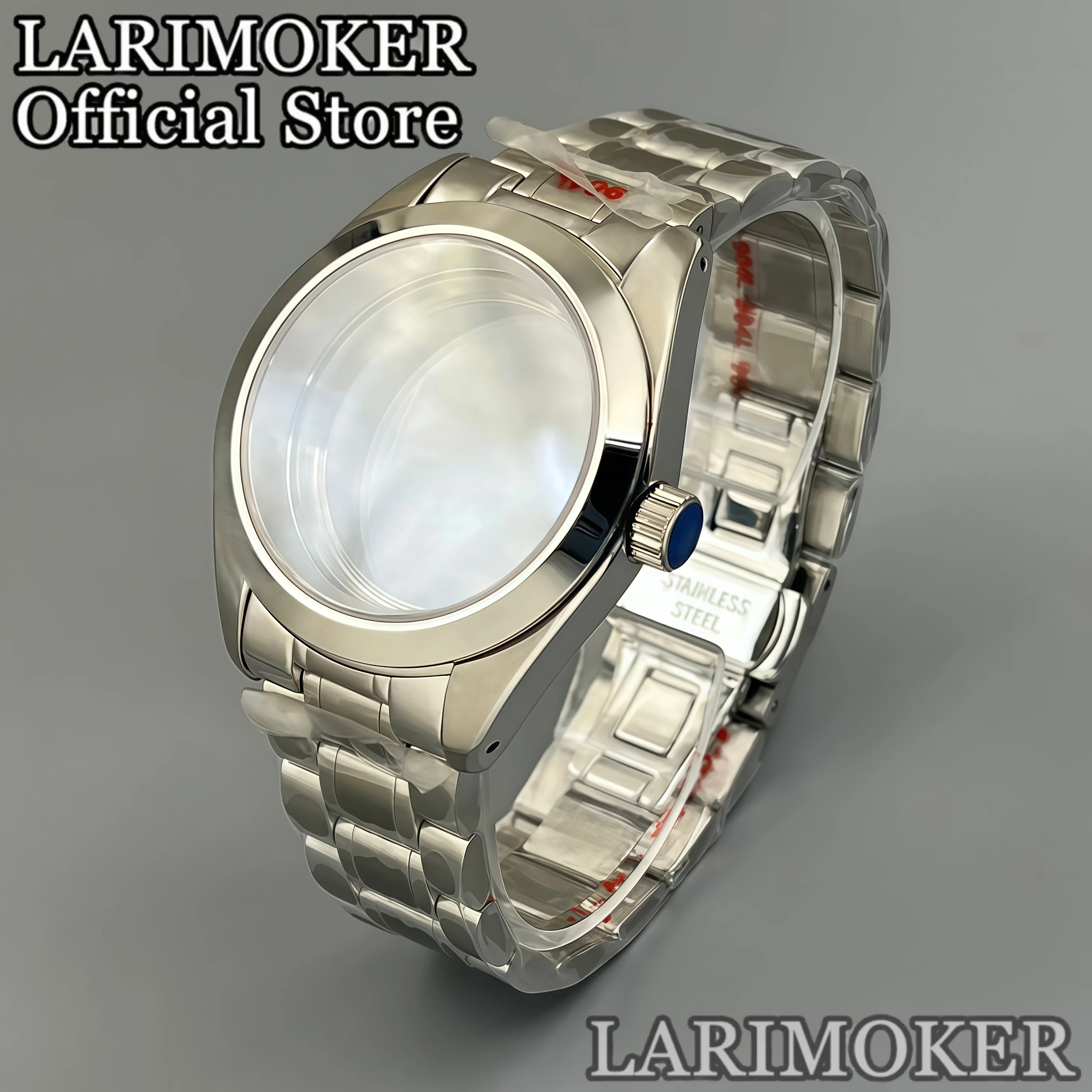 39MM Sapphire Crystal Stainless Steel Case Suitable for NH35 PT5000 Miyota9015 Available with Stainless Steel and Leather Straps