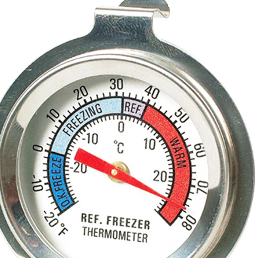 

4pcs Fridge Thermometer Freezer Stainless Steel Glass Lens Red Pointer -20°F to 80°F Corrosion Resistant Home