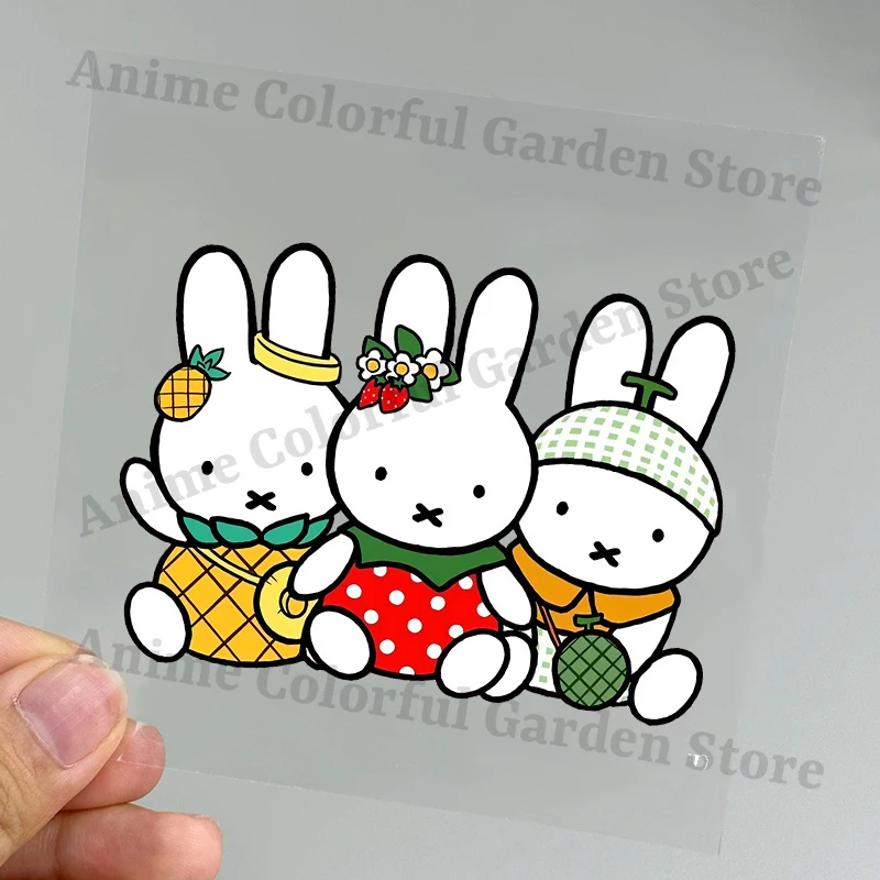 Miffys Crystal Transfer Printing Sticker Anime Cartoon Fashion DIY Water Cup Stickers Boys Girls Kawaii Creative Decals Gifts