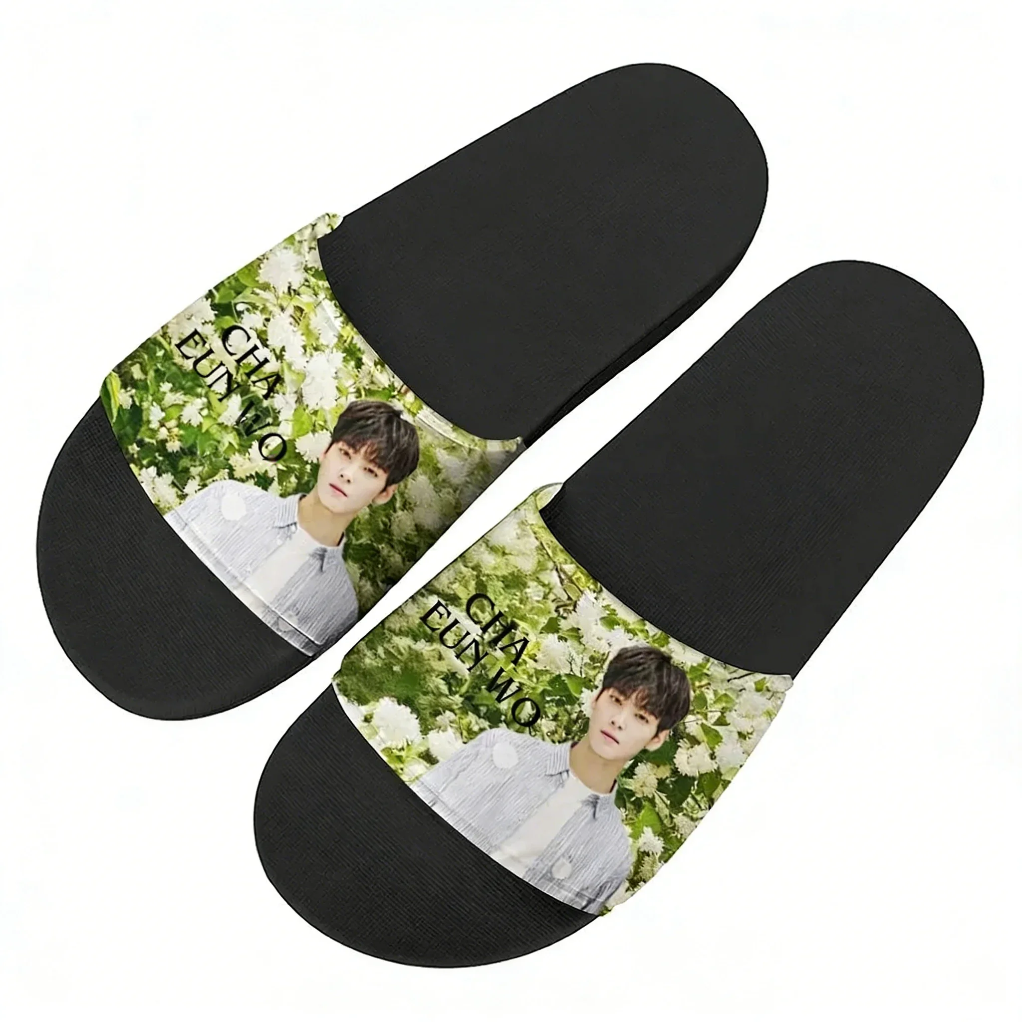 KPOP Cha EunWoo Slippers Home Water Shoes Mens Womens Teenagers Outdoor Beach Pool Sandals Custom Summer Slipper