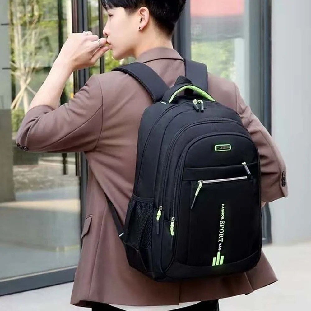 

Oxford Cloth Students Daypack Anti-splash Water Scratch Prevention Large Capacity School Bag Fixed Webbing Polyester