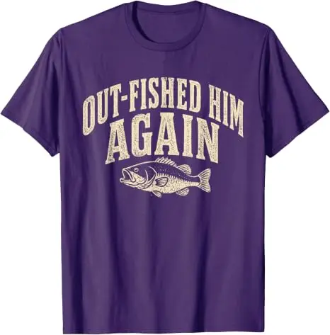 Out-Fished Him Again Lustiges Bass-Angler-T-Shirt Y2k Fischer Outdoor-Kleidung Humor Fischliebhaber Angler Cooles Spruch-T-Shirt – Detail 12