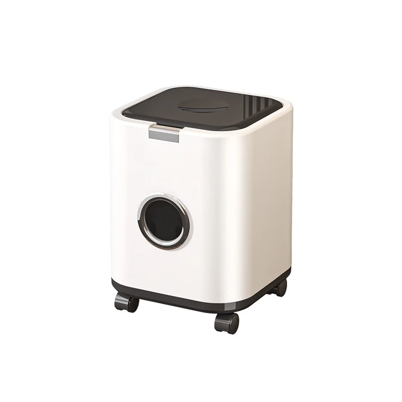 Household trash can, living room, large capacity, high-grade, high-value with wheels, bedroom, kitchen with cover